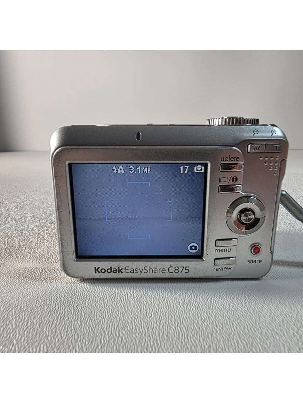 Kodak EasyShare C875 Silver 8.0MP Digital Camera Works / No Memory Card